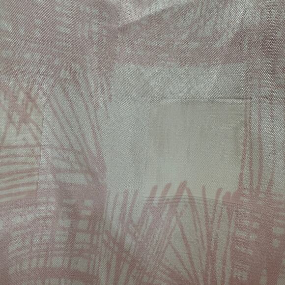 Vintage Lloyd Williams Pink & Cream Satin Button Front Career Blouse Size 4 FLAW - Picture 12 of 15